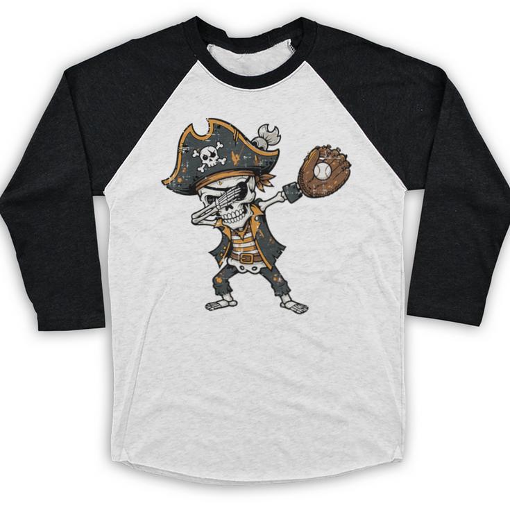 Dabbing Pirate Skeleton Baseball Dab Costume Boys Kids Men Baseball Raglan Shirt Dabbing Pirate Skeleton Baseball Dab Costume Boys Kids Men Baseball Raglan Shirt