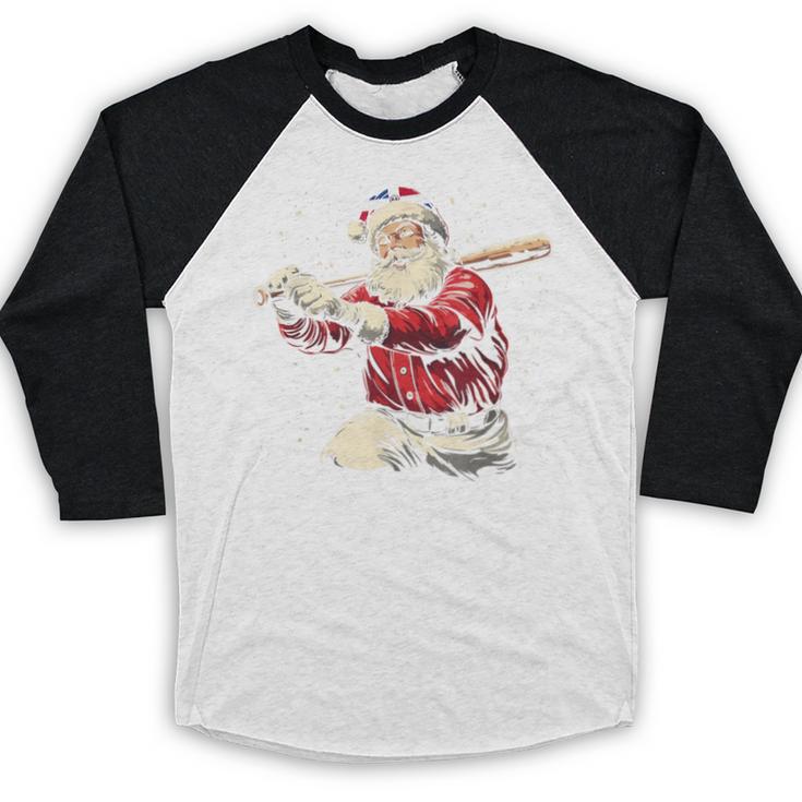 Dominican Santa Christmas Beisbol Baseball Dominicano Baseball Raglan Shirt Dominican Santa Christmas Beisbol Baseball Dominicano Baseball Raglan Shirt