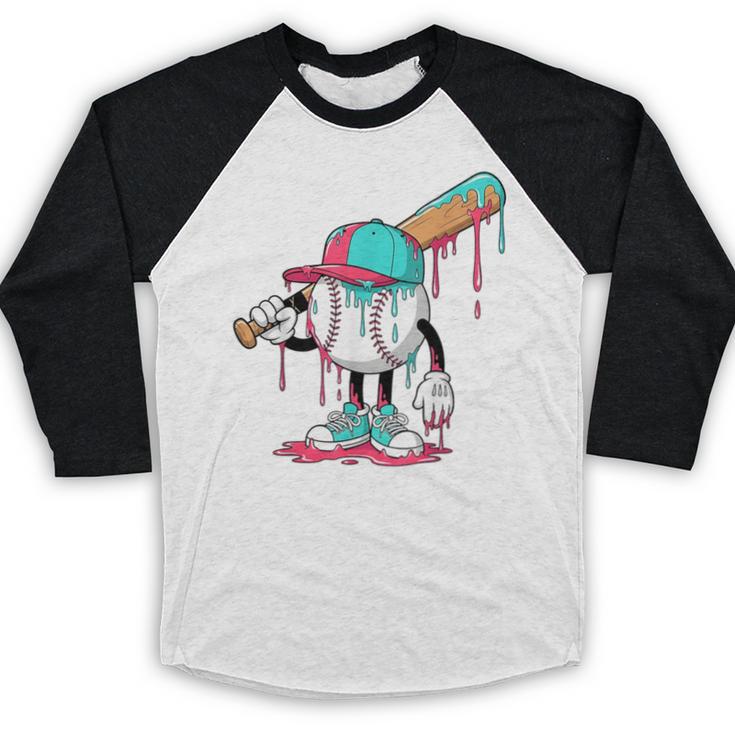 Drip Baseball For Boys Ice Cream Drip Youth Boys Sprinkles Baseball Raglan Shirt