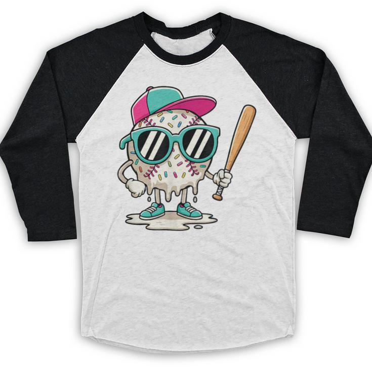 Dripping Baseball Baseball Lover Player Baseballer Baseball Raglan Shirt