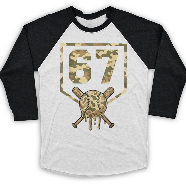 Dripping Camo 67 Baseball Ice Cream Drip 6-7 Six Seven Boy Baseball Raglan Shirt Dripping Camo 67 Baseball Ice Cream Drip 6-7 Six Seven Boy Baseball Raglan Shirt