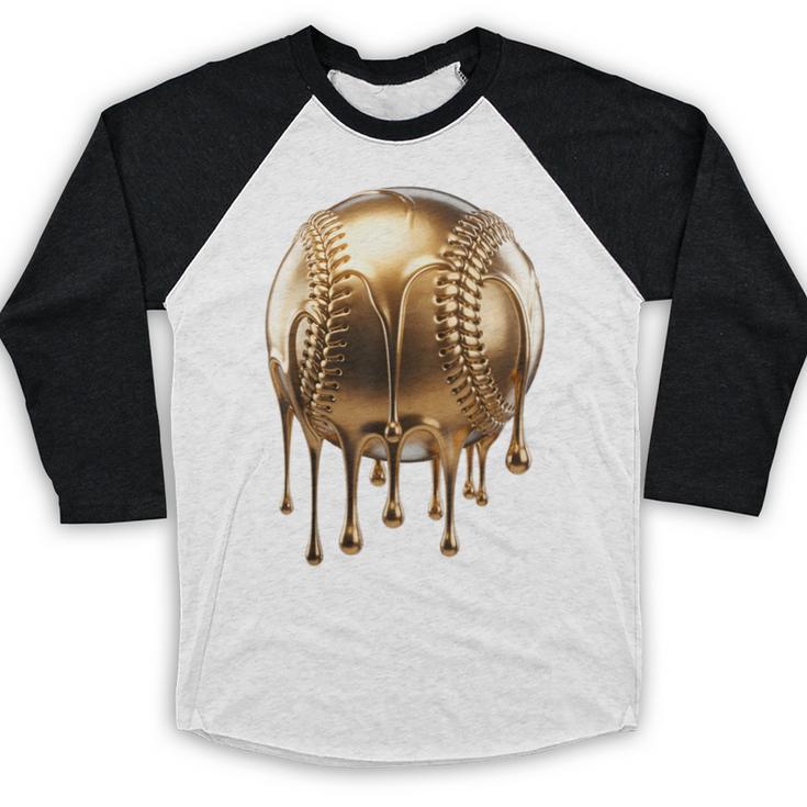 Dripping Gold Drip Baseball Game Day Player Coach Baller Baseball Raglan Shirt Dripping Gold Drip Baseball Game Day Player Coach Baller Baseball Raglan Shirt