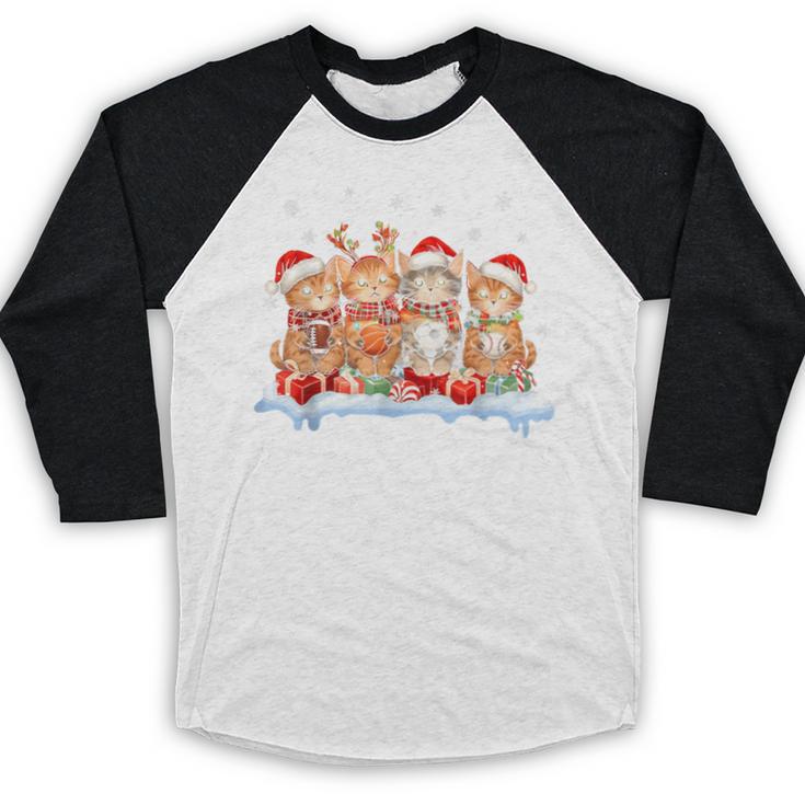 Football Baseball Basketball Player Sport Christmas Baseball Raglan Shirt