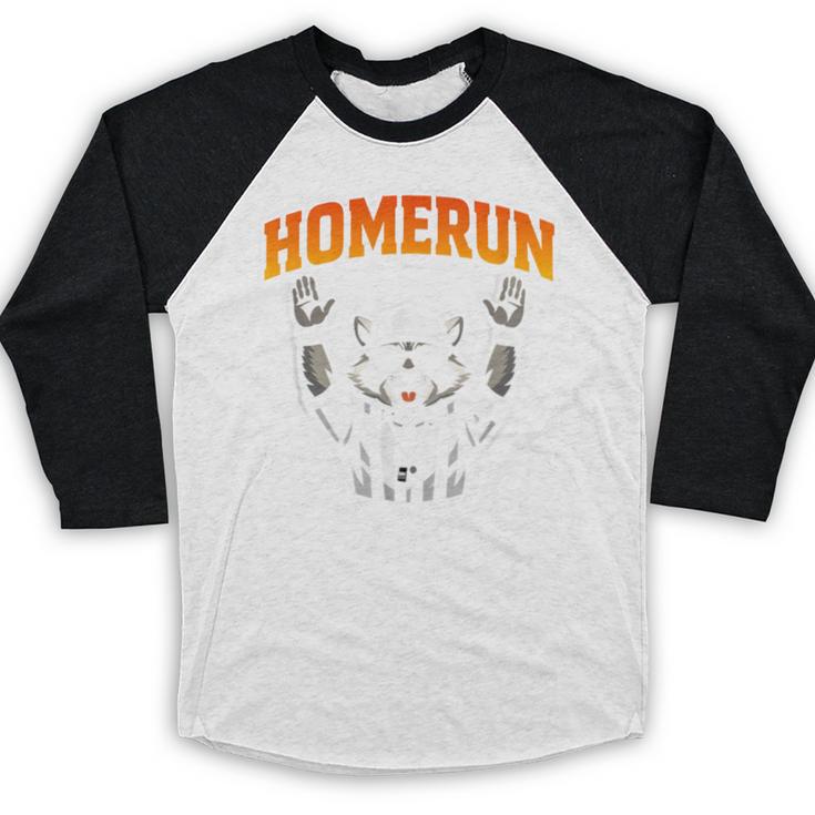 Football Referee Touchdown Baseball Homerun Raccoon Baseball Raglan Shirt