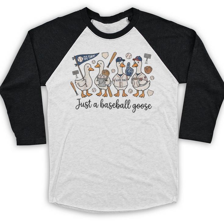 Game Day Just A Baseball Goose Cute Duck Team Sports Baseball Raglan Shirt Game Day Just A Baseball Goose Cute Duck Team Sports Baseball Raglan Shirt