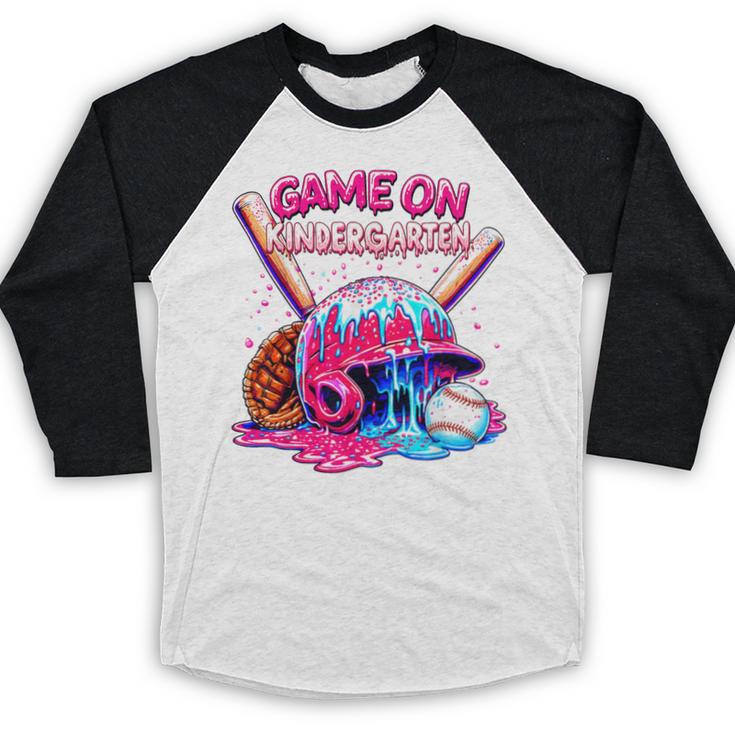 Game Kindergarten Baseball Ice Cream Drip On Back To School Baseball Raglan Shirt Game Kindergarten Baseball Ice Cream Drip On Back To School Baseball Raglan Shirt