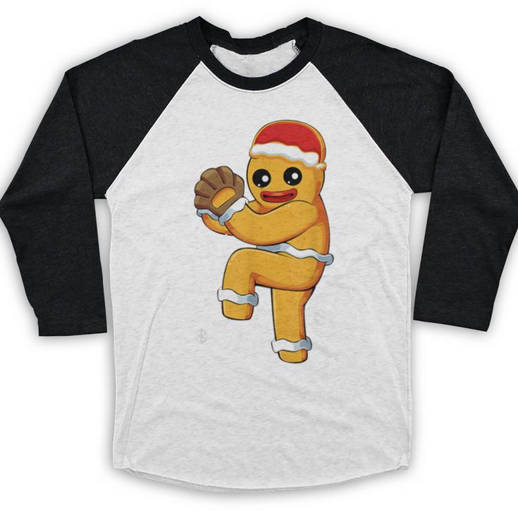 Gingerbread Man Baseball Christmas Baseball Raglan Shirt Gingerbread Man Baseball Christmas Baseball Raglan Shirt
