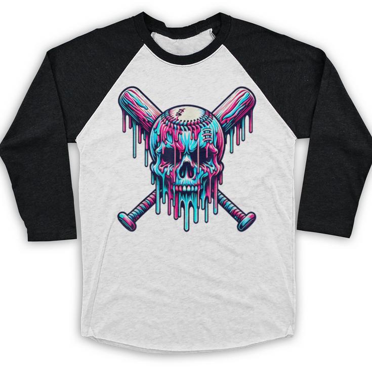 Halloween Baseball Skull Drip Baseball Lifestyle Boy Men Baseball Raglan Shirt Halloween Baseball Skull Drip Baseball Lifestyle Boy Men Baseball Raglan Shirt