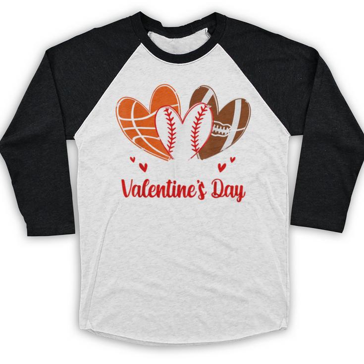 Happy Valentines Day Shirt Boys Basketball Baseball Football Baseball Raglan Shirt