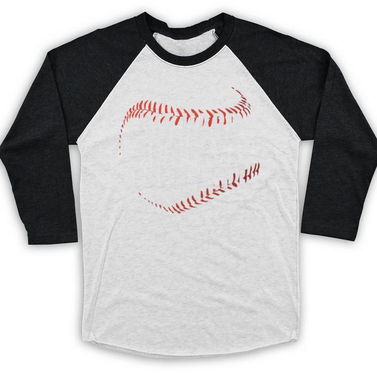 Hit Hard Run Fast Turn Left Baseball Player & Fan Premium Tri-Blend Baseball Raglan Shirt