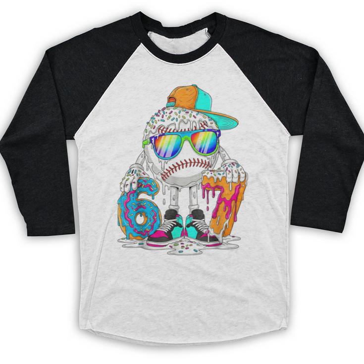 HUGvyn 6 7 Baseball Number Kid Drip Ice Cream Six Seven Meme Baseball Raglan Shirt HUGvyn 6 7 Baseball Number Kid Drip Ice Cream Six Seven Meme Baseball Raglan Shirt