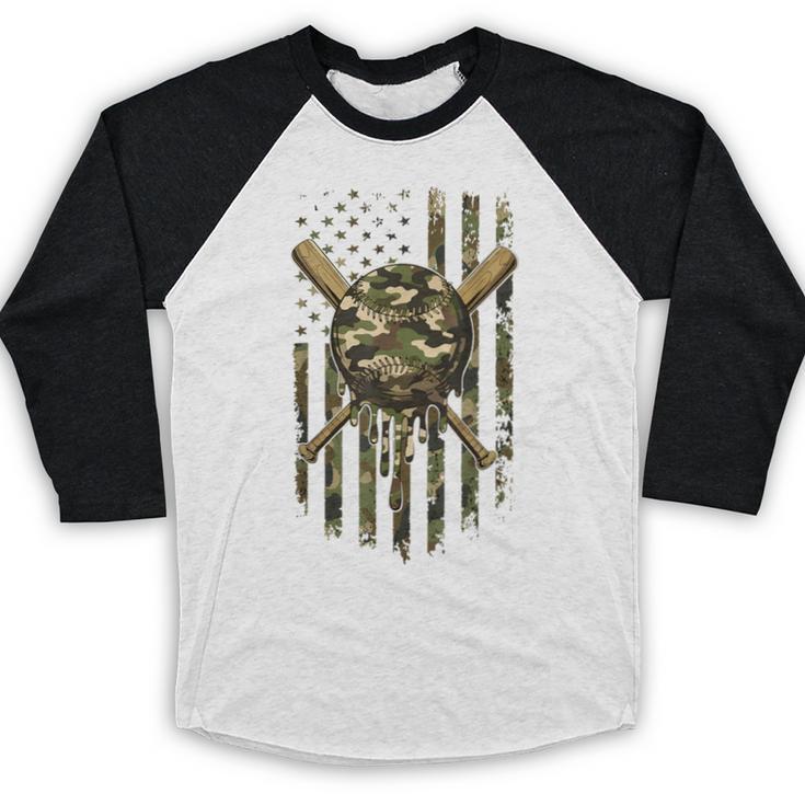 Ice Cream Baseball Drip For Boys Camo USA Flag Camouflage Baseball Raglan Shirt Ice Cream Baseball Drip For Boys Camo USA Flag Camouflage Baseball Raglan Shirt
