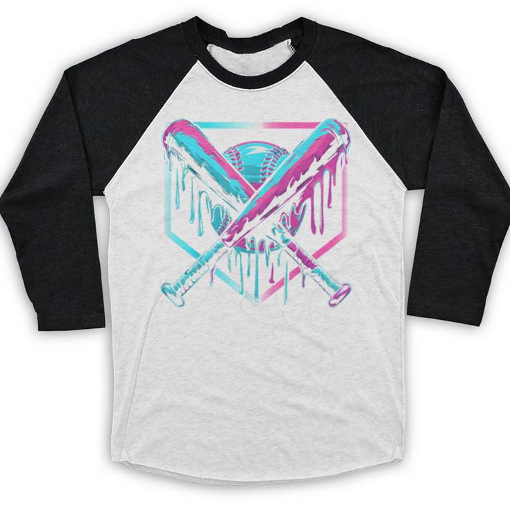 Ice Cream Baseball Drip Home Plate Bats Cool For Boys Youth Baseball Raglan Shirt Ice Cream Baseball Drip Home Plate Bats Cool For Boys Youth Baseball Raglan Shirt