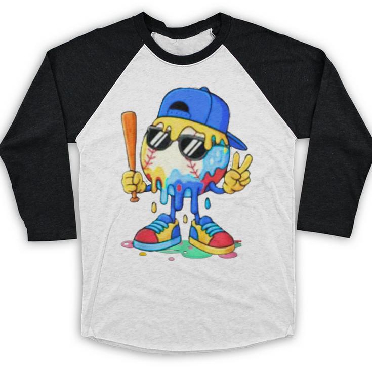 Ice Cream Baseball Drip Spots Sprinkle For Boys Youth Kids Baseball Raglan Shirt Ice Cream Baseball Drip Spots Sprinkle For Boys Youth Kids Baseball Raglan Shirt
