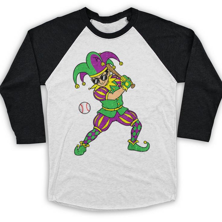 Jester Baseball Mardi Gras Carnival Sport Men Boy Teen Kids Baseball Raglan Shirt Jester Baseball Mardi Gras Carnival Sport Men Boy Teen Kids Baseball Raglan Shirt