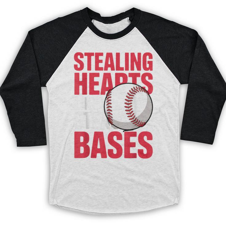 Kids Stealing Hearts Like I Steal Bases Cute Baseball Boys Baseball Raglan Shirt Kids Stealing Hearts Like I Steal Bases Cute Baseball Boys Baseball Raglan Shirt