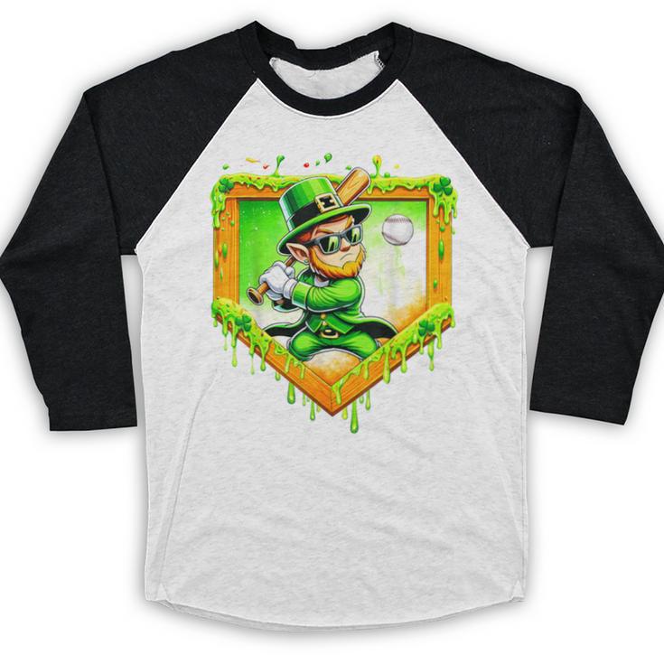 Leprechaun Baseball St Patricks Day Ice Cream Drip Men Boys Baseball Raglan Shirt Leprechaun Baseball St Patricks Day Ice Cream Drip Men Boys Baseball Raglan Shirt