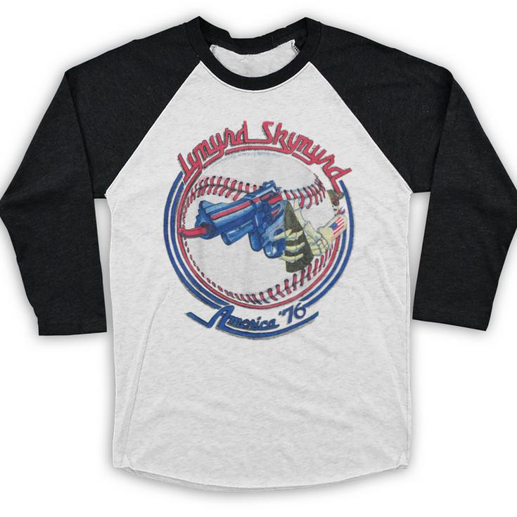 Lynyrd Skynyrd Skeleton Baseball Gun US Flag Cowboy Rock Fan Baseball Raglan Shirt Lynyrd Skynyrd Skeleton Baseball Gun US Flag Cowboy Rock Fan Baseball Raglan Shirt