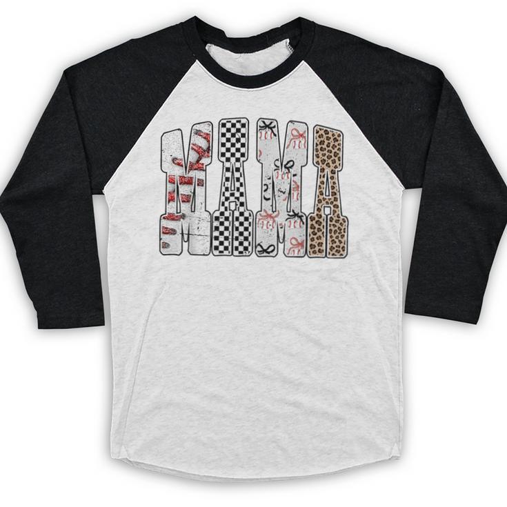 Mama Baseball Season Happy Game Day Trendy Sports Mom Baseball Raglan Shirt
