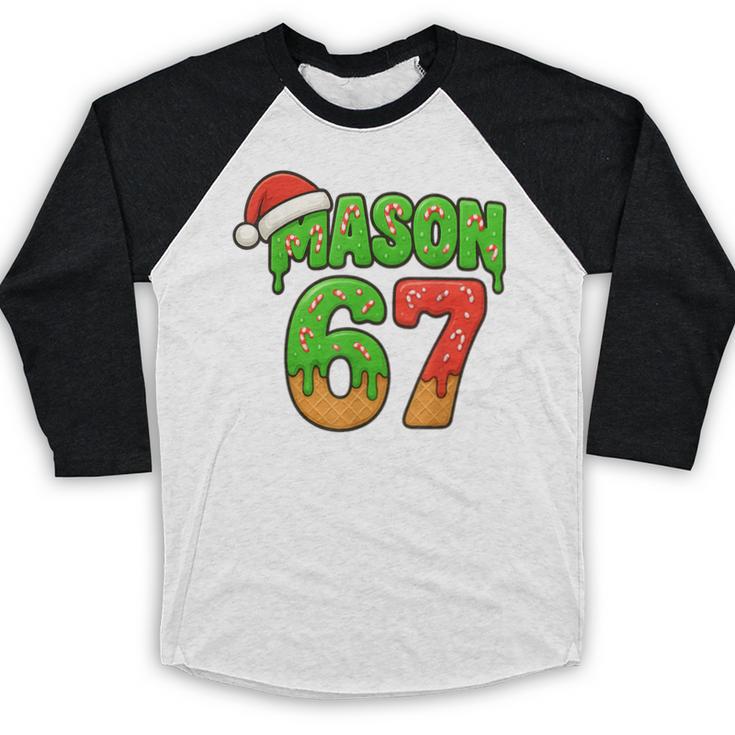 Mason 67 Christmas Ice Cream Drip Meme Six Seven Baseball Baseball Raglan Shirt Mason 67 Christmas Ice Cream Drip Meme Six Seven Baseball Baseball Raglan Shirt