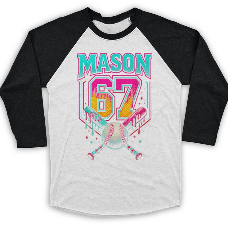 Mason 67 Ice Cream Drip Baseball Ice Cream Drip Baseball Raglan Shirt