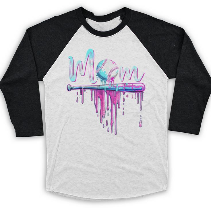 Mom Baseball Ice Cream Drip Birthday Boy Family Baseball Raglan Shirt Mom Baseball Ice Cream Drip Birthday Boy Family Baseball Raglan Shirt