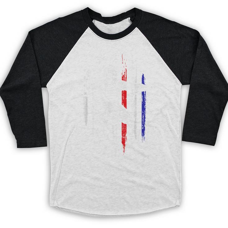 Patriotic Baseball Catcher American Flag Sports Tee Baseball Raglan Shirt