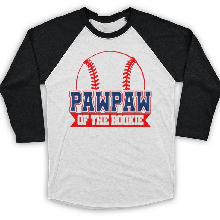 Pawpaw Rookie Of Year 1st Birthday Baseball Theme Matching Baseball Raglan Shirt