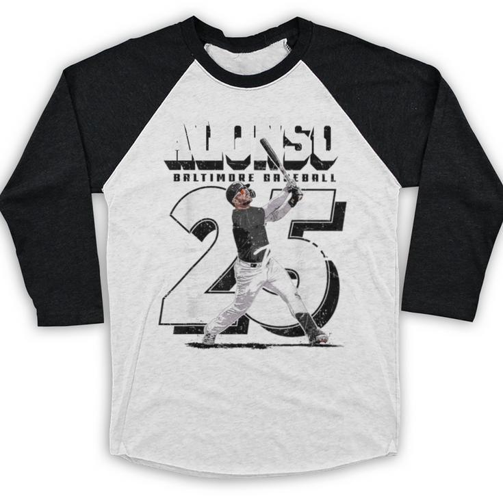Pete Alonso Baltimore Baseball Players MLBPAL204M Baseball Raglan Shirt Pete Alonso Baltimore Baseball Players MLBPAL204M Baseball Raglan Shirt