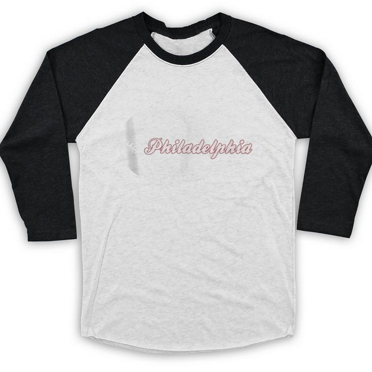 Philadelphia Baseball Skyline Philly Men Women Baseball Raglan Shirt Philadelphia Baseball Skyline Philly Men Women Baseball Raglan Shirt