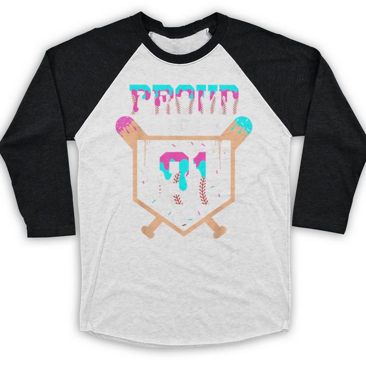 Proud Mom Baseball Player Number 81 Ice Cream Drip Baseball Raglan Shirt Proud Mom Baseball Player Number 81 Ice Cream Drip Baseball Raglan Shirt