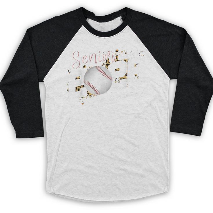 Proud Senior Grandma Class Of 2026 Baseball Graduate Leopard Baseball Raglan Shirt