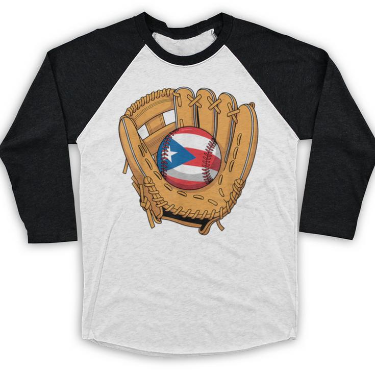 Puerto Rican Flag Baseball Player Boricua Pride Beisbol PR Baseball Raglan Shirt Puerto Rican Flag Baseball Player Boricua Pride Beisbol PR Baseball Raglan Shirt