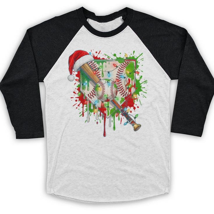 Santa Sports Ice Baseball Christmas Xmas Pajama Kid Men Boys Baseball Raglan Shirt Santa Sports Ice Baseball Christmas Xmas Pajama Kid Men Boys Baseball Raglan Shirt