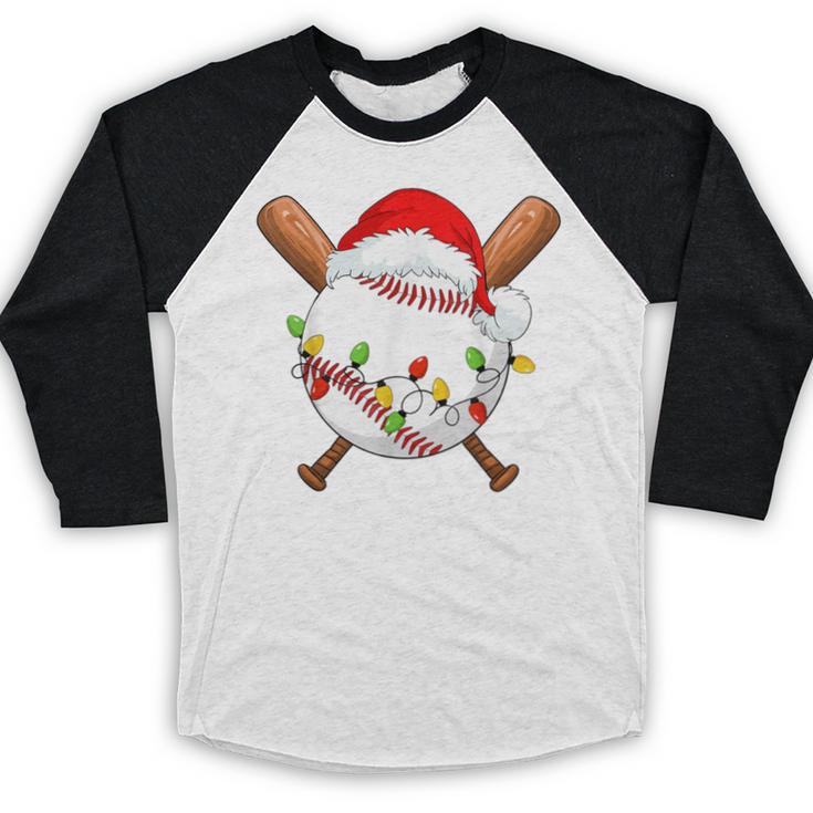 Santa Sports For Men Boys Christmas Baseball Player Baseball Raglan Shirt Santa Sports For Men Boys Christmas Baseball Player Baseball Raglan Shirt