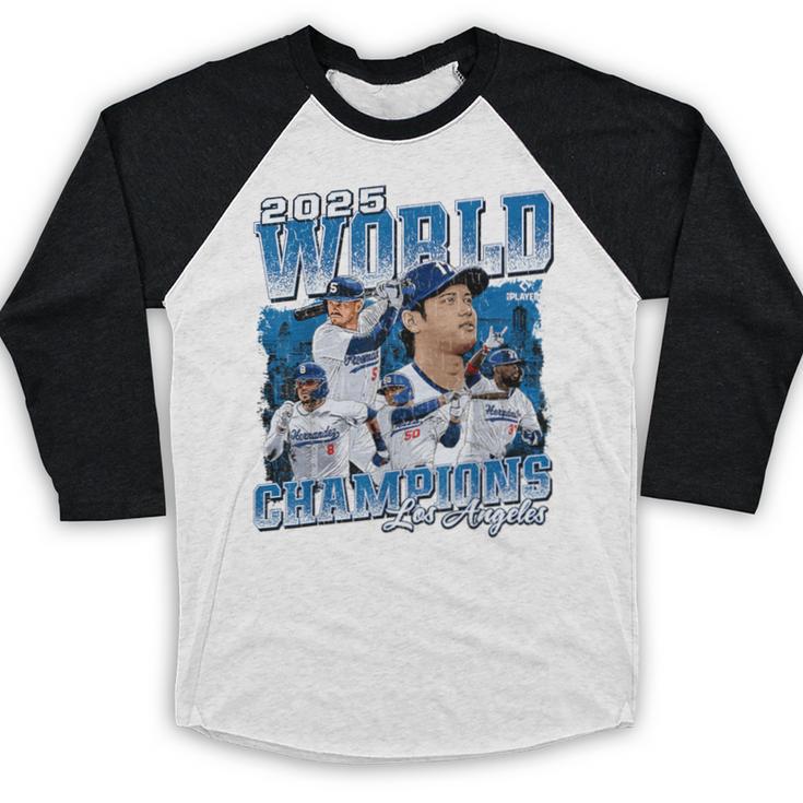 Shohei Ohtani 2025 Los Angeles Baseball Champions MLBPA Baseball Raglan Shirt