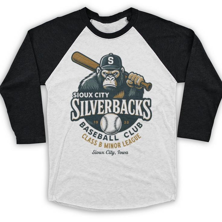 Sioux City Silverbacks Retro Minor League Baseball Baseball Raglan Shirt Sioux City Silverbacks Retro Minor League Baseball Baseball Raglan Shirt