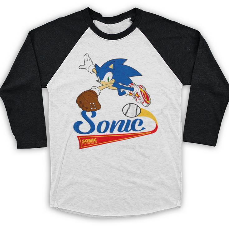 Sonic The Hedgehog Sonic Baseball Est 1991 Baseball Raglan Shirt Sonic The Hedgehog Sonic Baseball Est 1991 Baseball Raglan Shirt