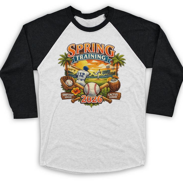 Spring Training 2026 Baseball Vintage Sunset Baseball Raglan Shirt