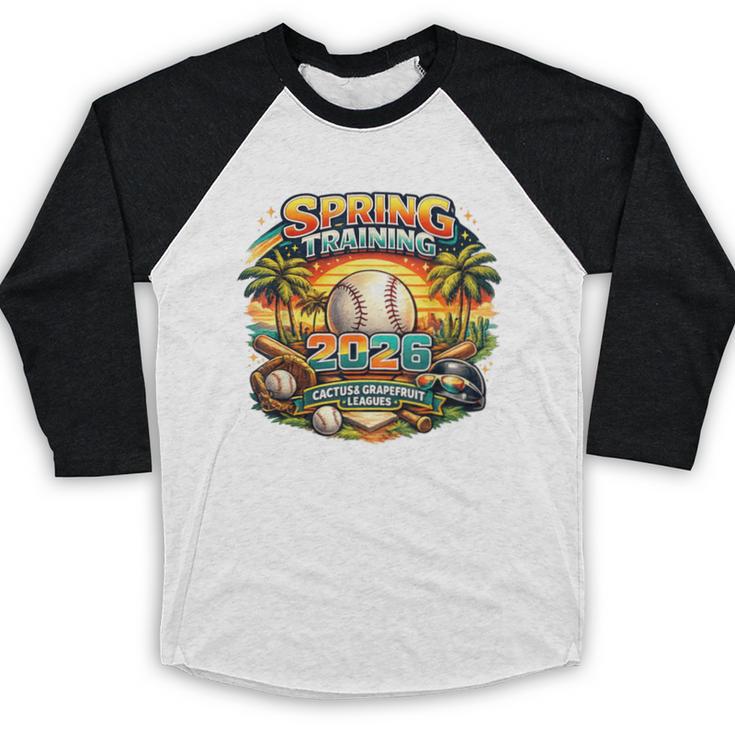 Spring Training 2026 Retro Baseball Palm Cactus Baseball Raglan Shirt Spring Training 2026 Retro Baseball Palm Cactus Baseball Raglan Shirt