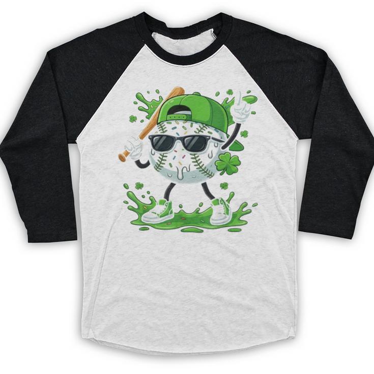 St Patrick Day Baseball Drip Ice Cream Baseball Player Men Baseball Raglan Shirt St Patrick Day Baseball Drip Ice Cream Baseball Player Men Baseball Raglan Shirt