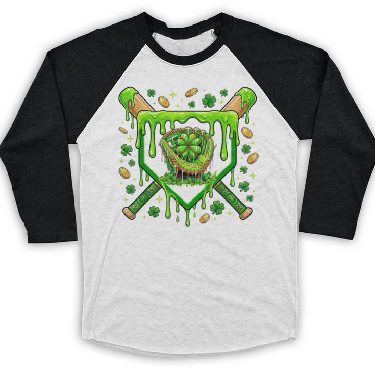 St Patricks Day Baseball Ice Cream Shamrock Baseball Player Baseball Raglan Shirt St Patricks Day Baseball Ice Cream Shamrock Baseball Player Baseball Raglan Shirt