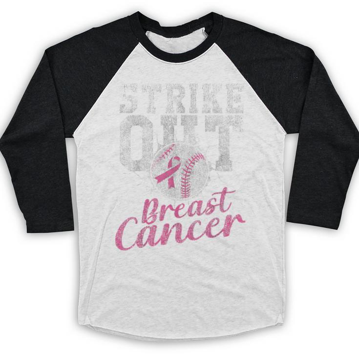 Strike Out Breast Cancer Baseball Warrior Baseball Raglan Shirt