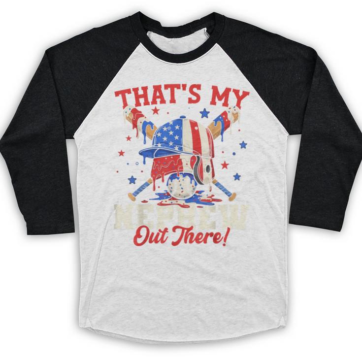 That's My Nephew Out There Baseball Cream Drip Crossed Bat Baseball Raglan Shirt That's My Nephew Out There Baseball Cream Drip Crossed Bat Baseball Raglan Shirt