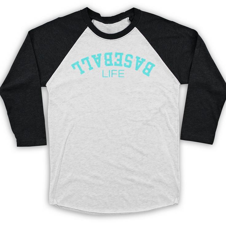 Upside Down Baseball Life Game Day Boys Girls Youth Baseball Raglan Shirt