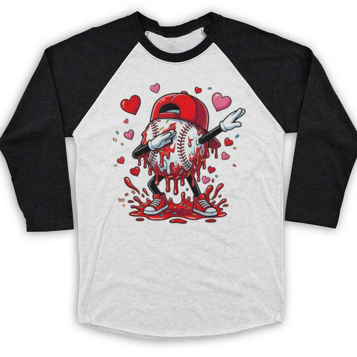 Valentines Baseball Toddler Boys Kids Dabbing Baseball Drip Baseball Raglan Shirt Valentines Baseball Toddler Boys Kids Dabbing Baseball Drip Baseball Raglan Shirt