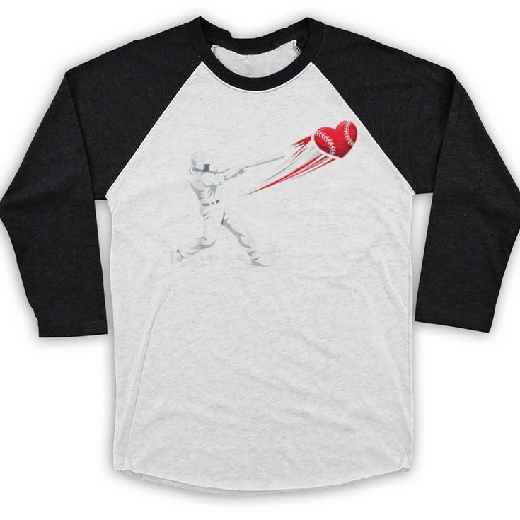 Valentines Day Baseball Batter Silhouette Heart Baseball Raglan Shirt Valentines Day Baseball Batter Silhouette Heart Baseball Raglan Shirt