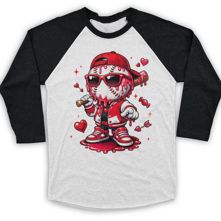 Valentines Day Baseball Drip Ice Cream For Boys Kids Teens Baseball Raglan Shirt Valentines Day Baseball Drip Ice Cream For Boys Kids Teens Baseball Raglan Shirt