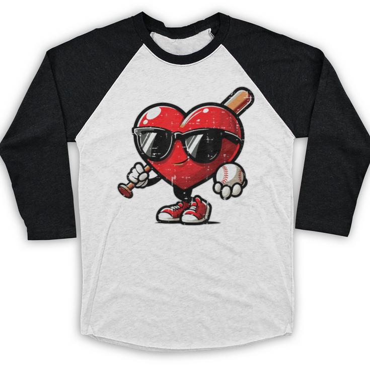 Valentines Day Baseball Heart Bat Sunglasses Men Boys Kids Baseball Raglan Shirt Valentines Day Baseball Heart Bat Sunglasses Men Boys Kids Baseball Raglan Shirt