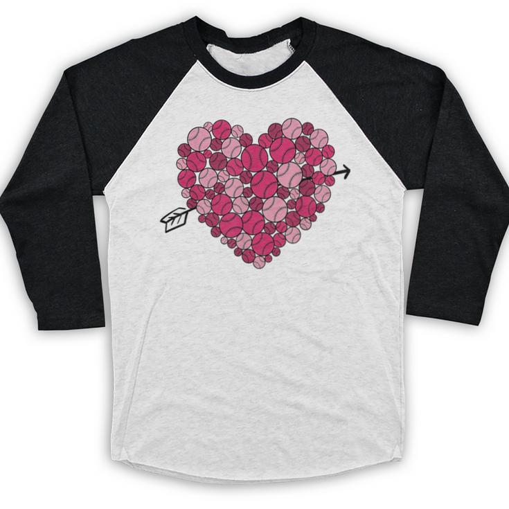 Valentine's Day Baseball Heart Softball Player Sports Lover Baseball Raglan Shirt Valentine's Day Baseball Heart Softball Player Sports Lover Baseball Raglan Shirt